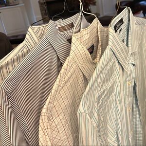 Striped and Checkered Dress Shirt Set of 4
